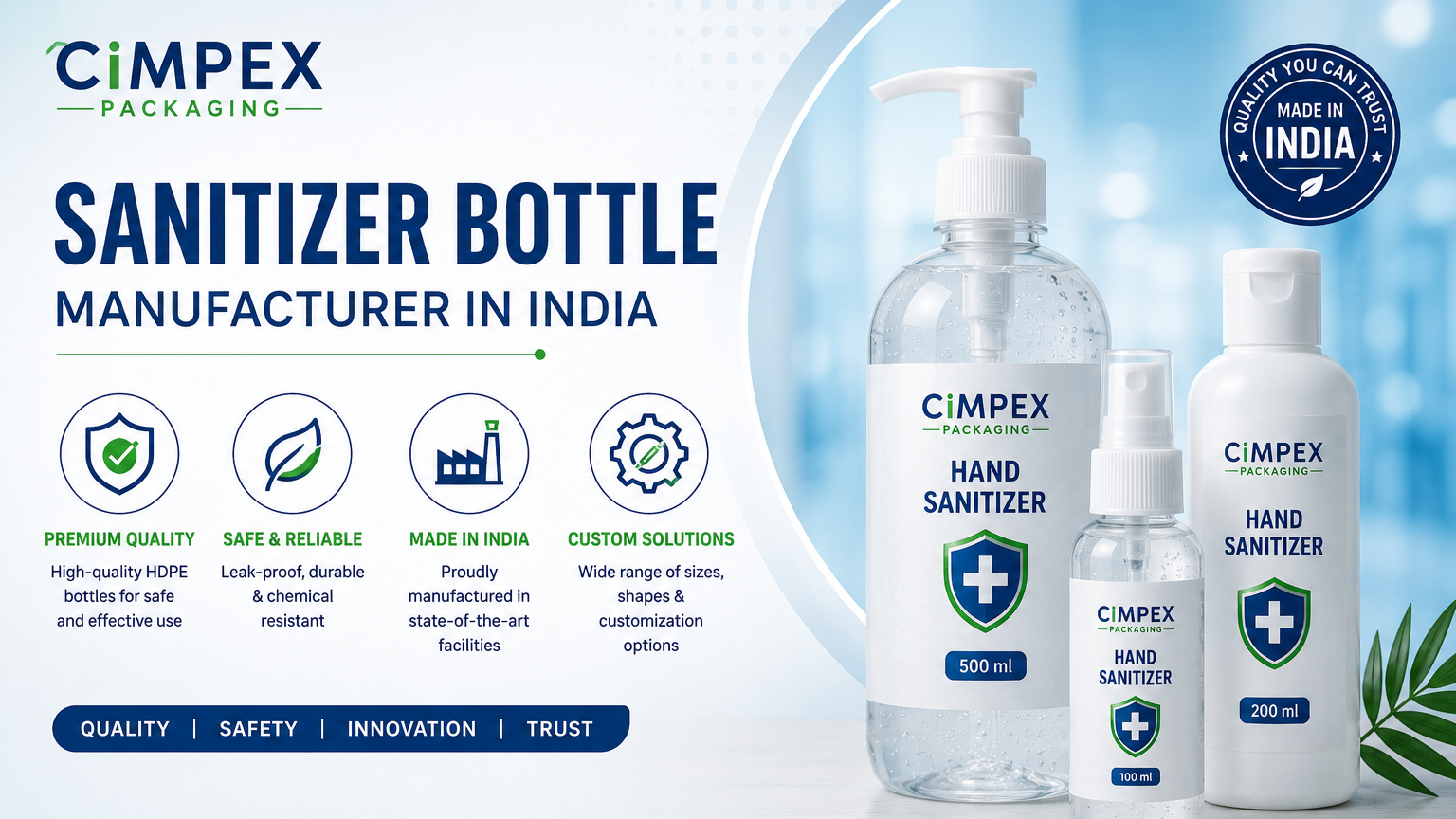 Sanitizer Bottle Manufacturer in India