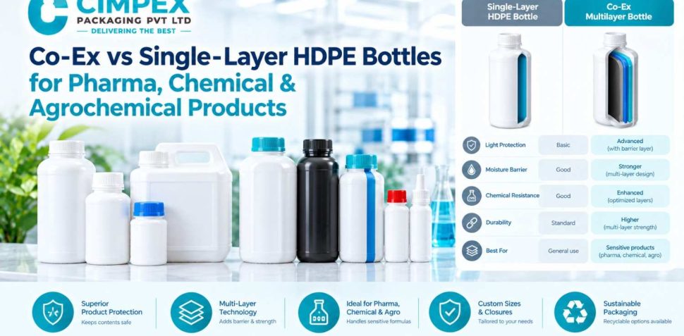 Co-Ex vs single-layer HDPE bottles for pharmaceutical, chemical and agrochemical products
